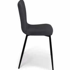 Chaises design en velours gris foncé x4*IDMarket Discount