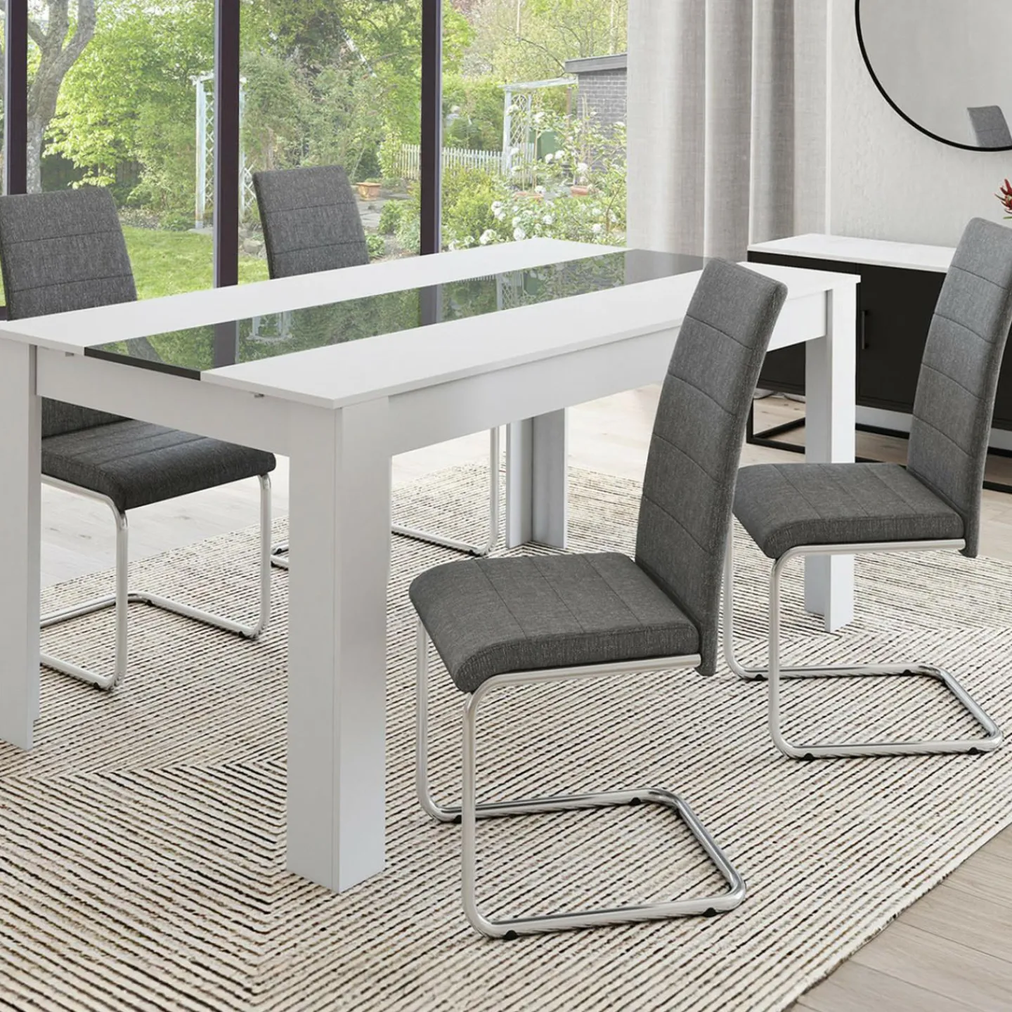 Chaises design gris anthracite pour salle à manger*IDMarket Clearance