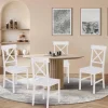 Chaises en bois blanc lot de 4*IDMarket Hot