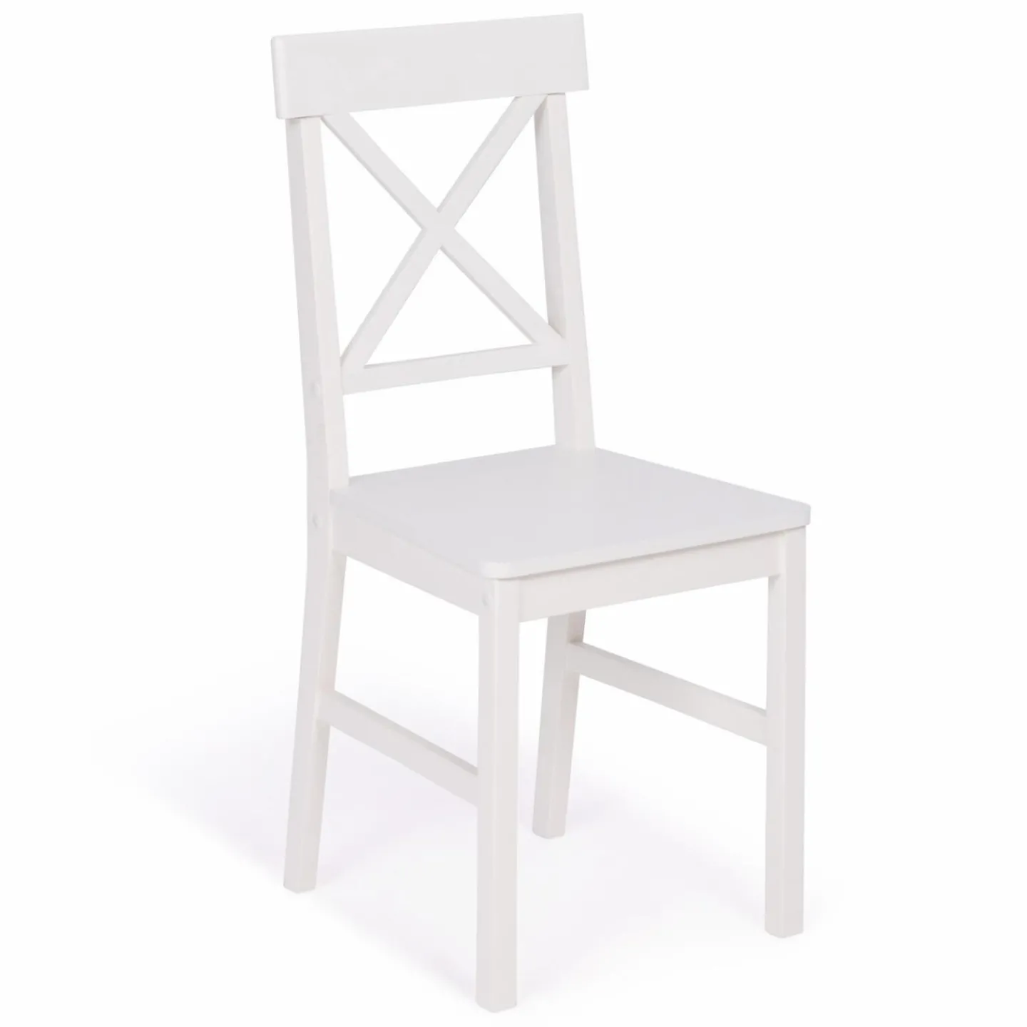 Chaises en bois blanc lot de 4*IDMarket Hot