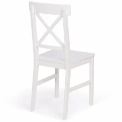 Chaises en bois blanc lot de 4*IDMarket Hot