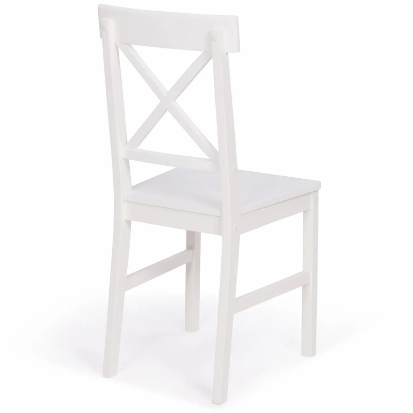 Chaises en bois blanc lot de 4*IDMarket Hot