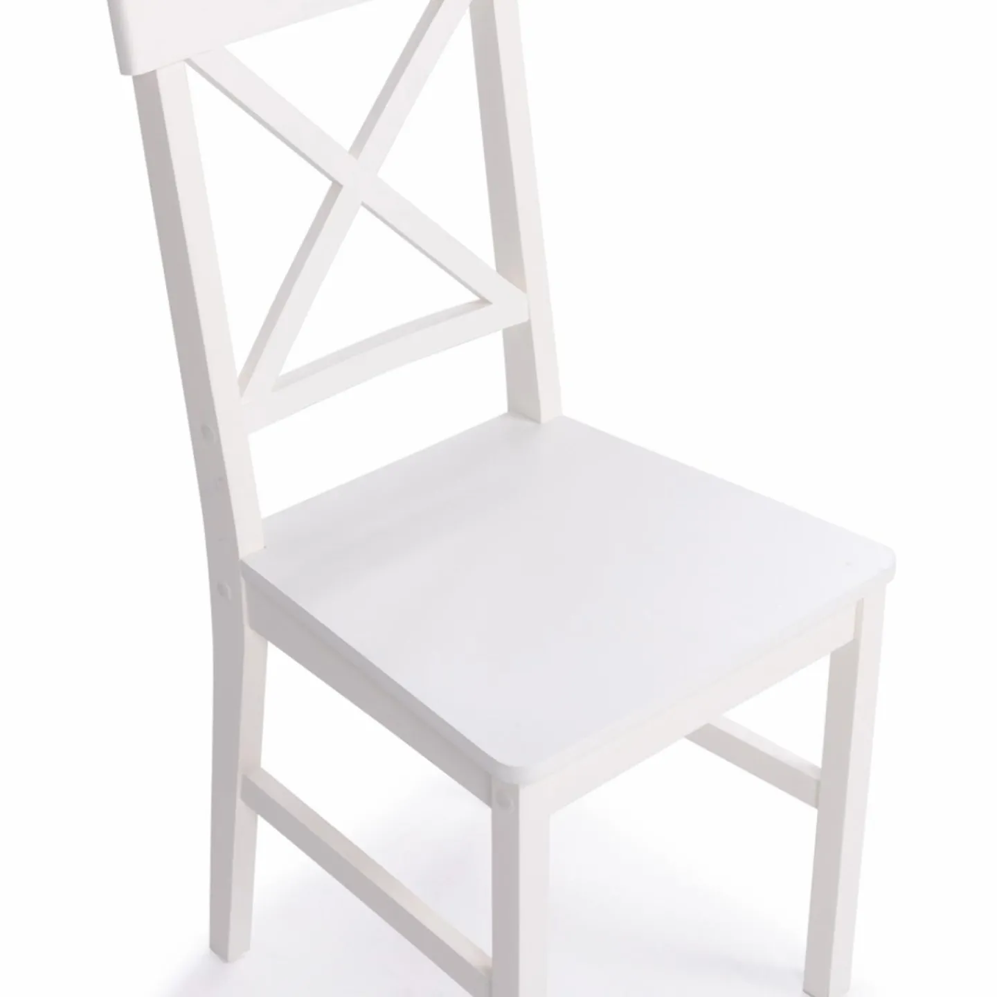 Chaises en bois blanc lot de 4*IDMarket Hot