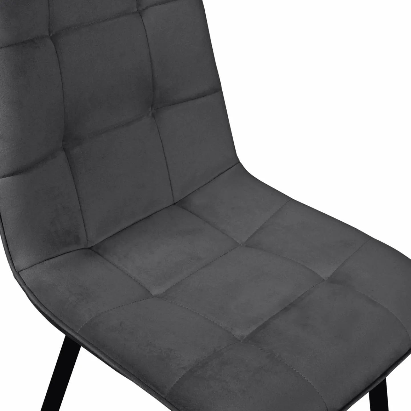 Chaises en velours mix color (bordeaux, gris et jaune) : lot de 4*IDMarket