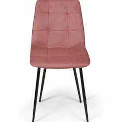 Chaises en velours mix color (bleu, jaune et rose) : lot de 4*IDMarket Discount