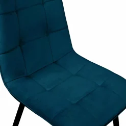 Chaises en velours mix color (bleu, jaune et rose) : lot de 4*IDMarket Discount