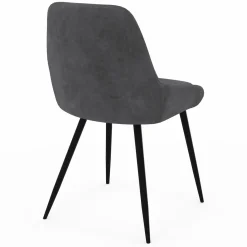 Chaises en velours multicolor avec demi-accoudoirs*IDMarket Outlet