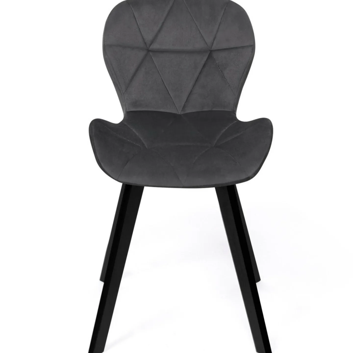 Chaises en velours pastel bleu, gris clair, gris foncé et rose*IDMarket Clearance