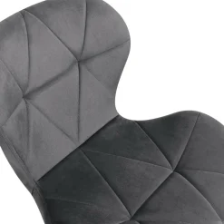 Chaises en velours pastel bleu, gris clair, gris foncé et rose*IDMarket Clearance