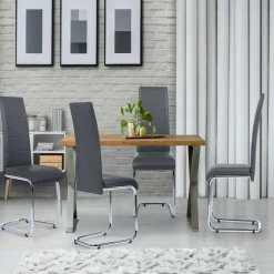 Chaises grises design pour salle à manger MIA*IDMarket Hot