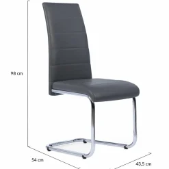 Chaises grises design pour salle à manger MIA*IDMarket Hot