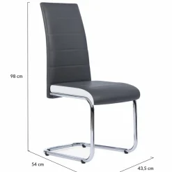 Chaises grises et blanches design pour salle à manger*IDMarket Discount