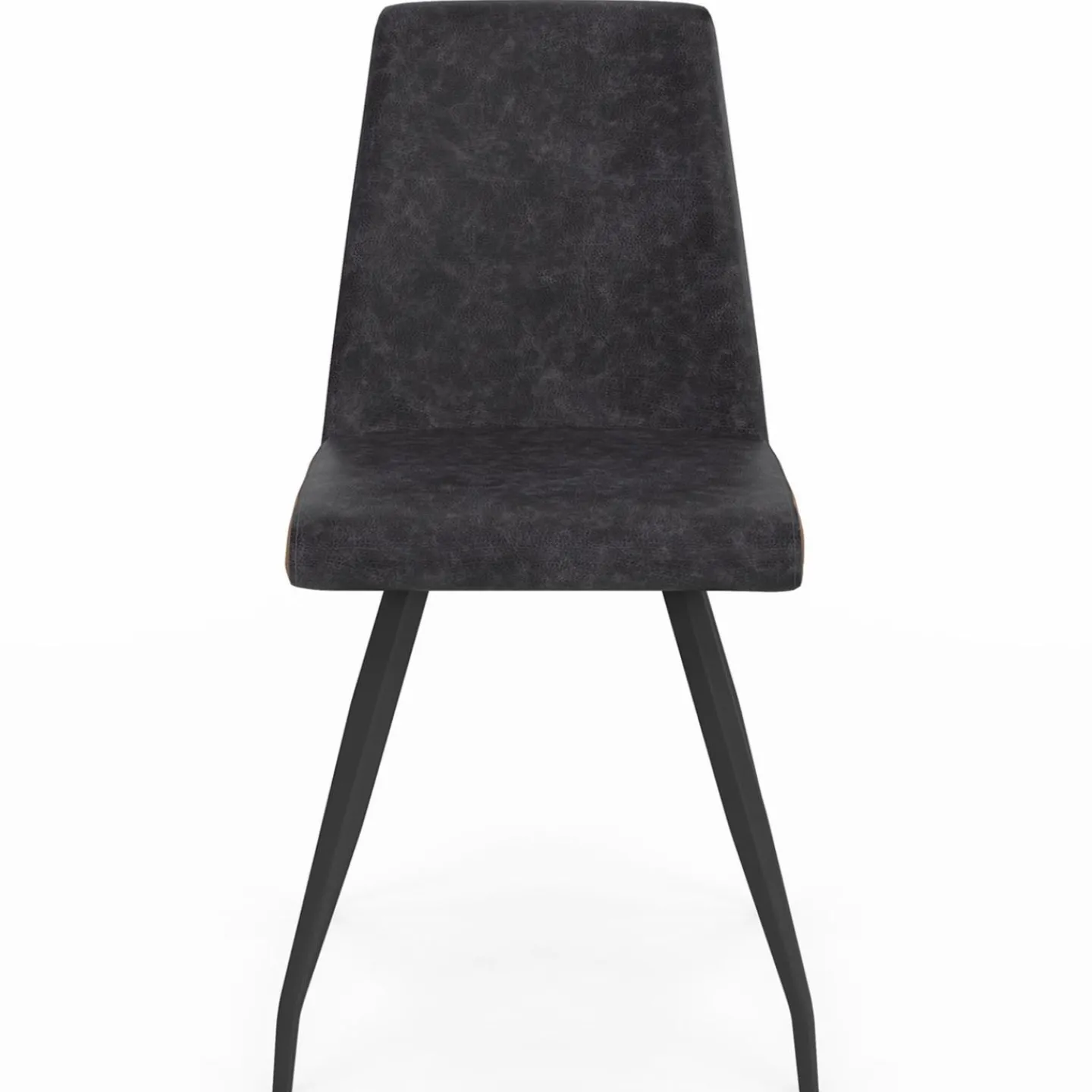 Chaises grises liseré marron pieds araignée pour salle à manger*IDMarket Clearance