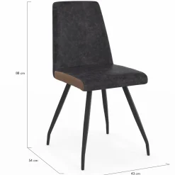 Chaises grises liseré marron pieds araignée pour salle à manger*IDMarket Clearance