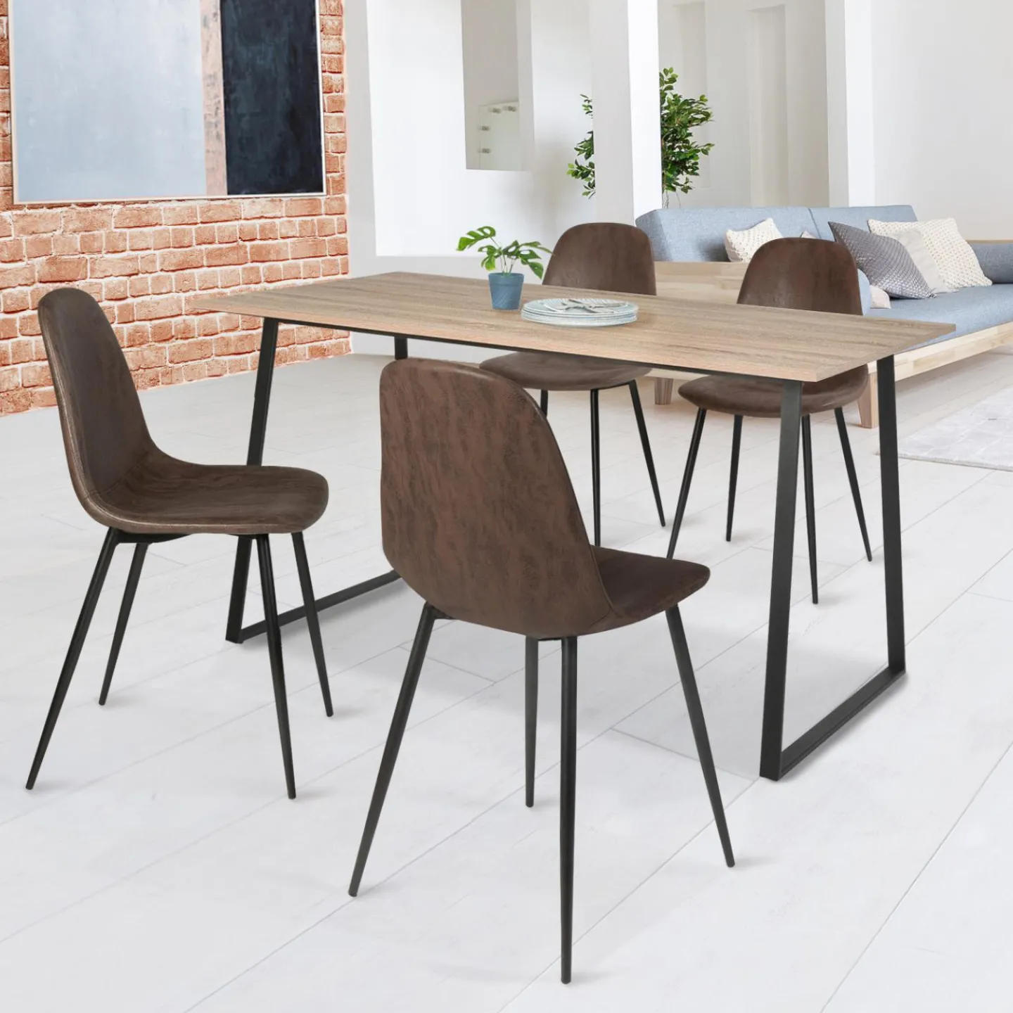 Chaises marron vintage*IDMarket Hot