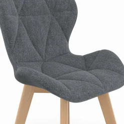 Chaises matelassées en tissu gris foncé pour salle à manger*IDMarket Clearance