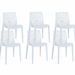 Chaises nid d'abeille blanc : lot de 6*IDMarket Sale