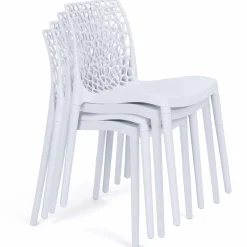 Chaises nid d'abeille blanc : lot de 6*IDMarket Sale