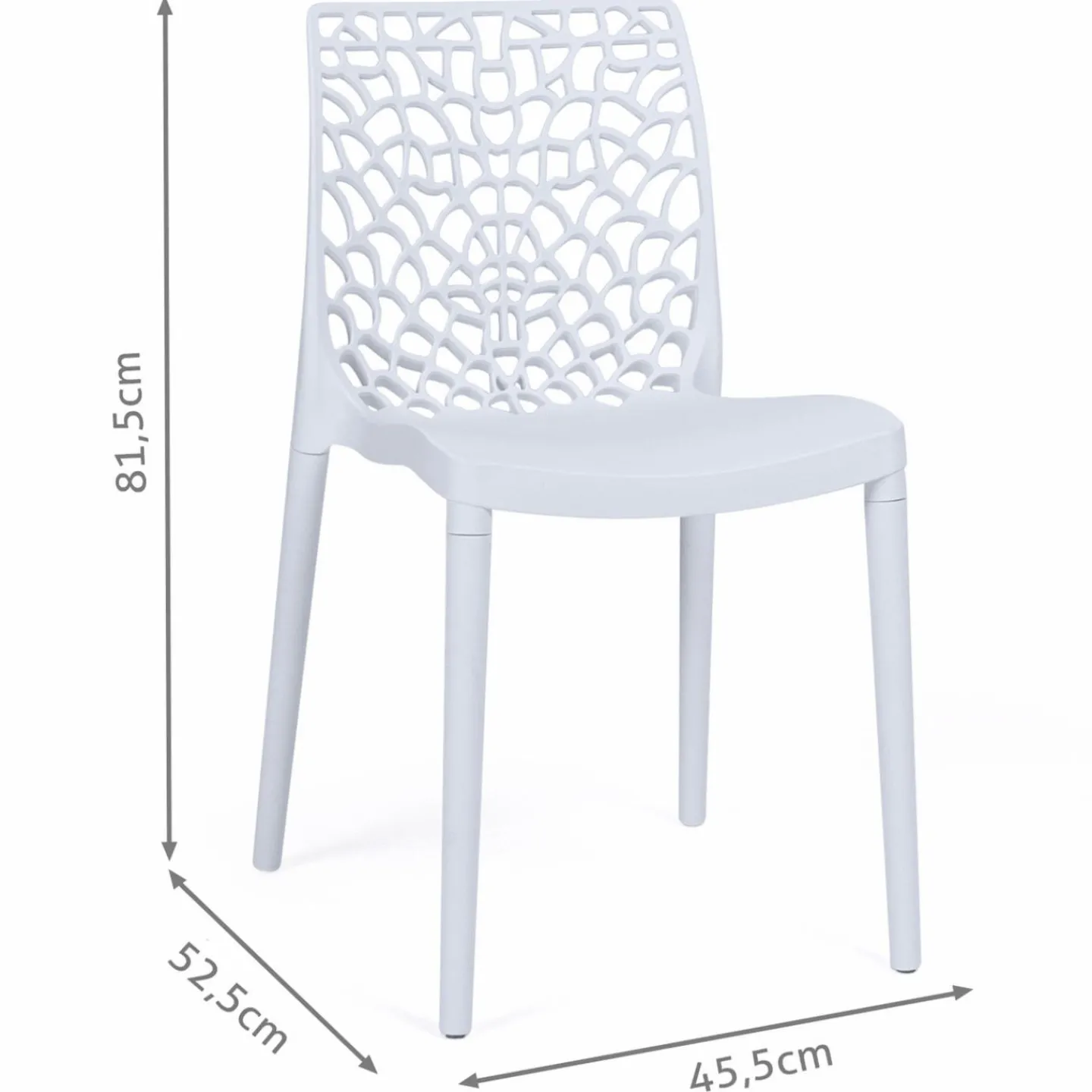 Chaises nid d'abeille blanc : lot de 6*IDMarket Sale