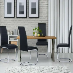 Chaises noires design pour salle à manger MIA*IDMarket Online