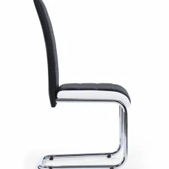 Chaises noires et blanches design pour salle à manger MIA*IDMarket