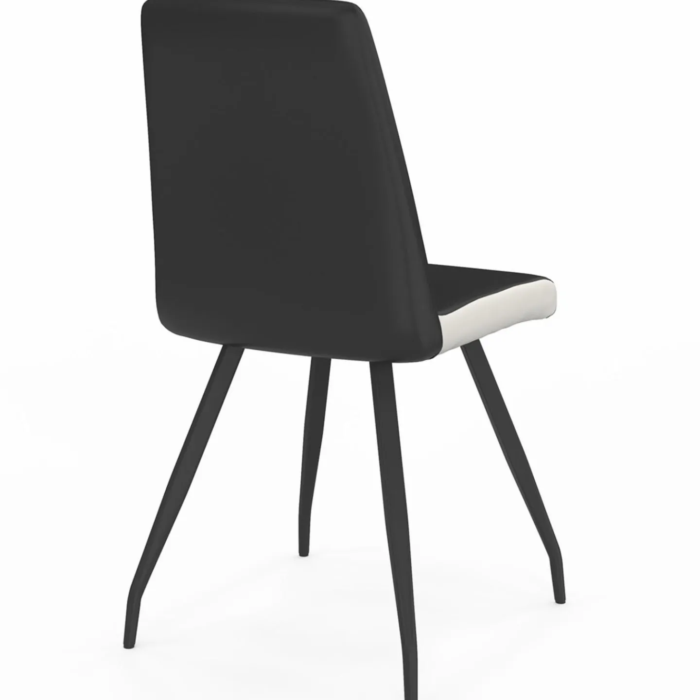 Chaises noires liseré blanc pieds araignée pour salle à manger*IDMarket Clearance