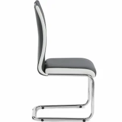 Chaises pieds métal chromé blanches et grises*IDMarket Sale