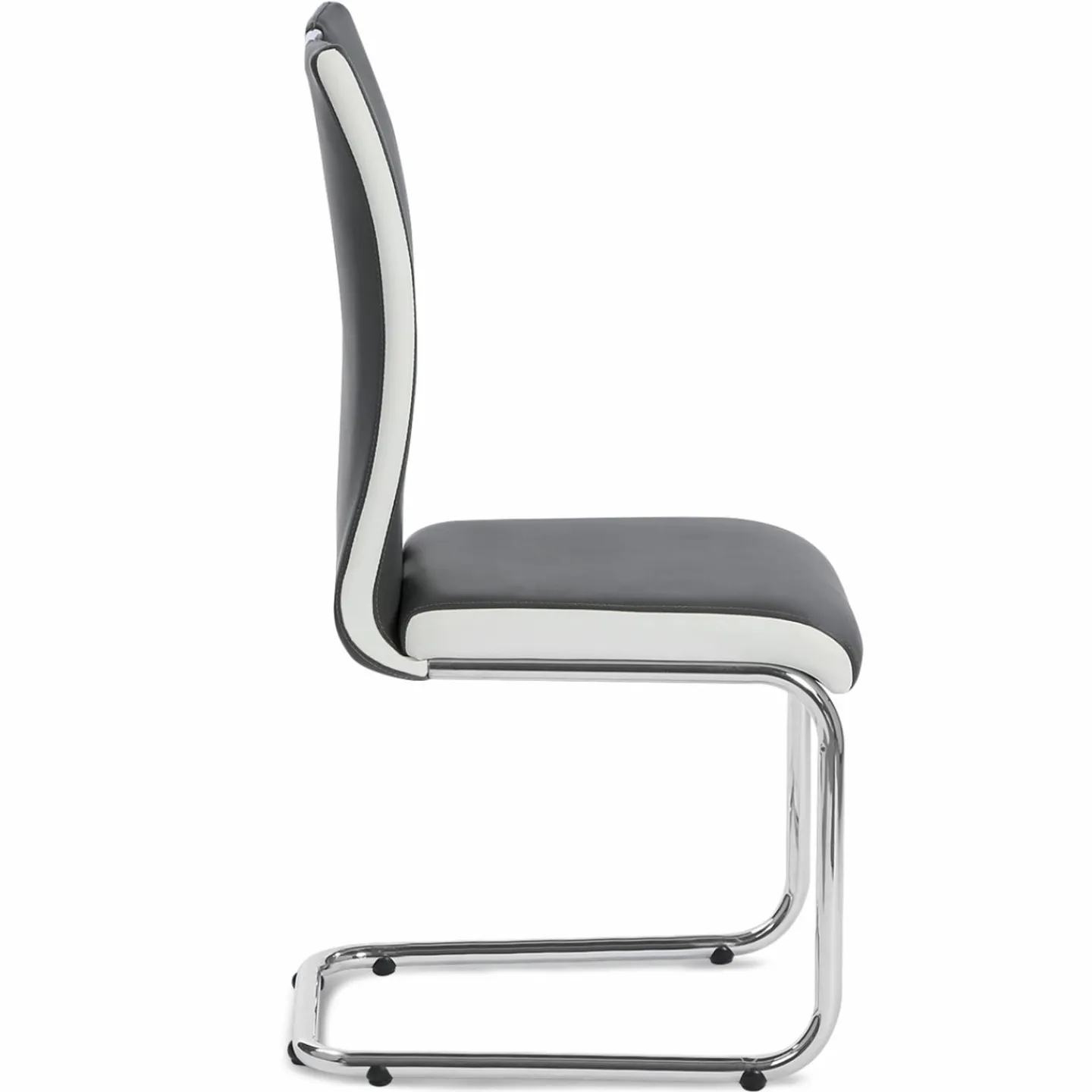 Chaises pieds métal chromé blanches et grises*IDMarket Sale