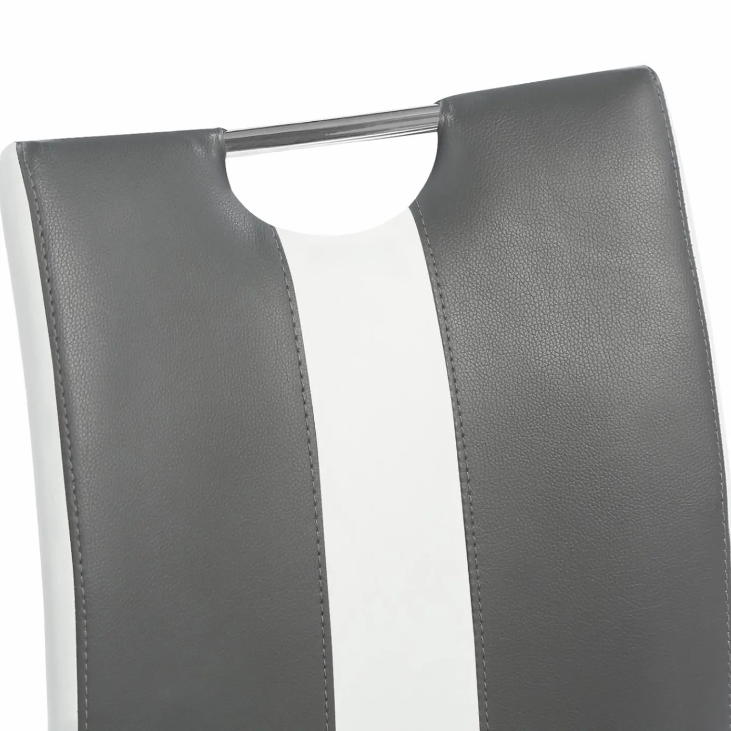 Chaises pieds métal chromé blanches et grises*IDMarket Sale