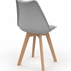 Chaises scandinaves 4 couleurs : pastel rose x2, blanc x2, gris clair x2 et bleu x2*IDMarket