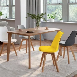 Chaises scandinaves 4 couleurs : gris foncé, gris clair, blanc et jaune*IDMarket New