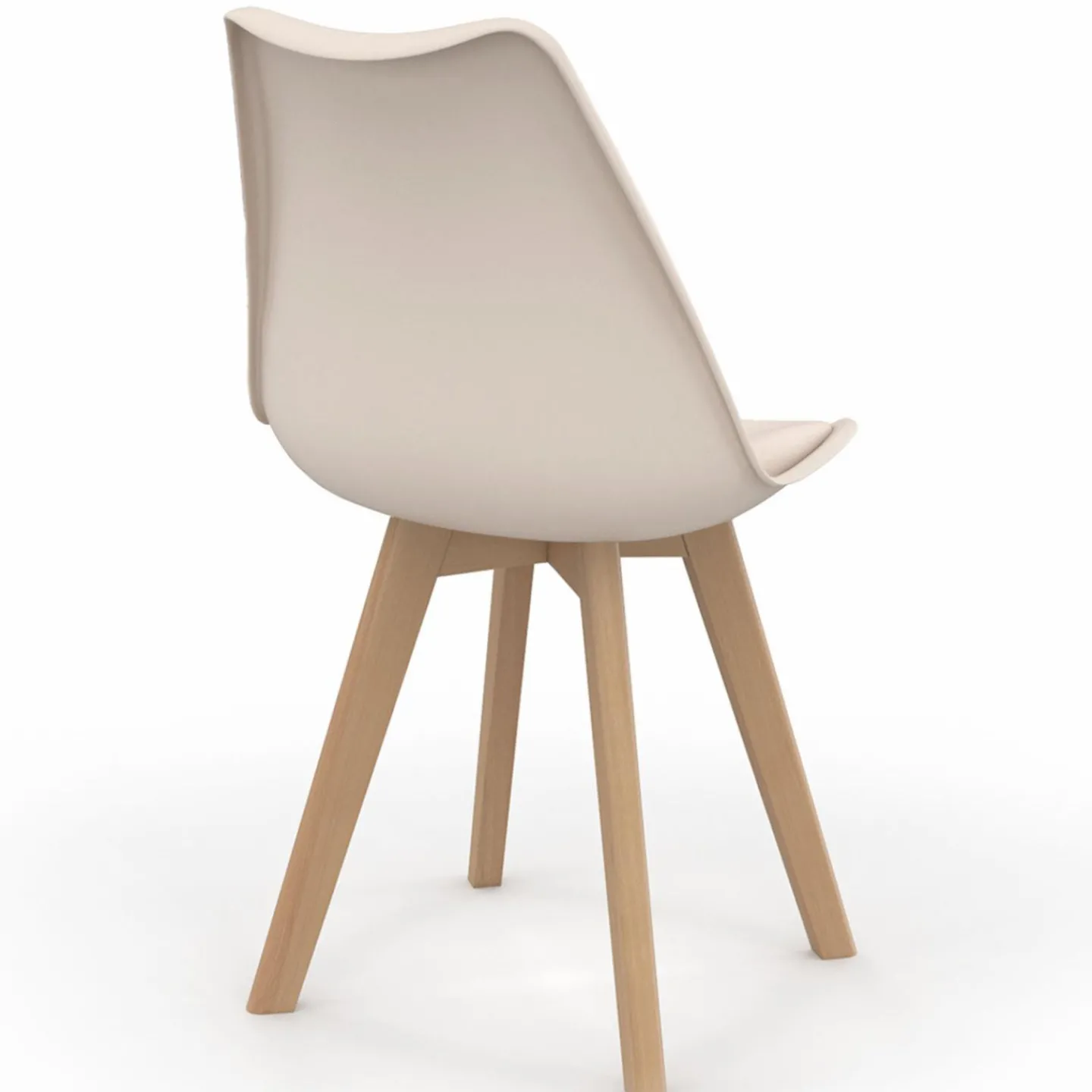 Chaises scandinaves beige, blanc et marron velours patchworks mix color*IDMarket