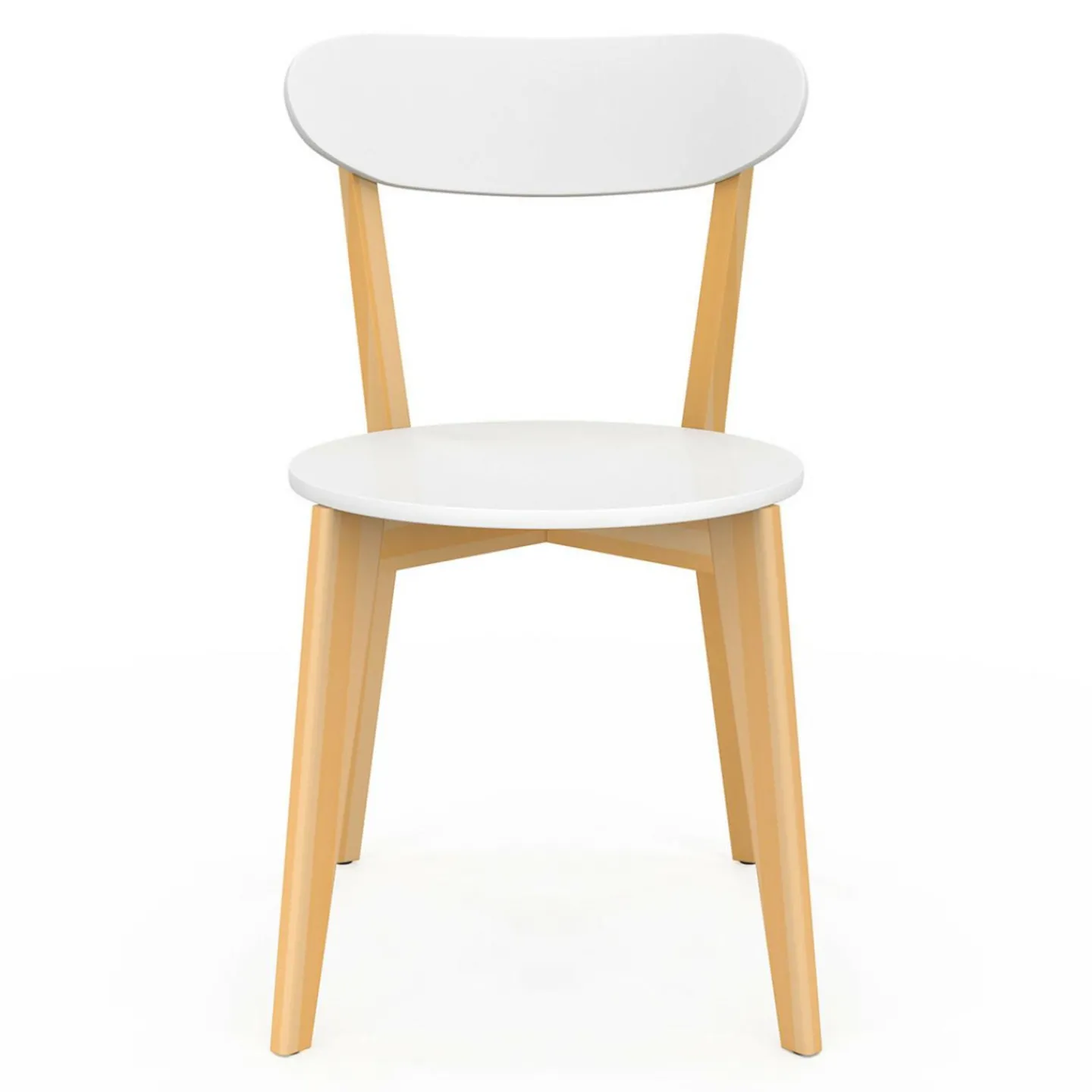 Chaises scandinaves bicolores blanc et bois*IDMarket New