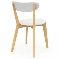 Chaises scandinaves bicolores blanc et bois*IDMarket New