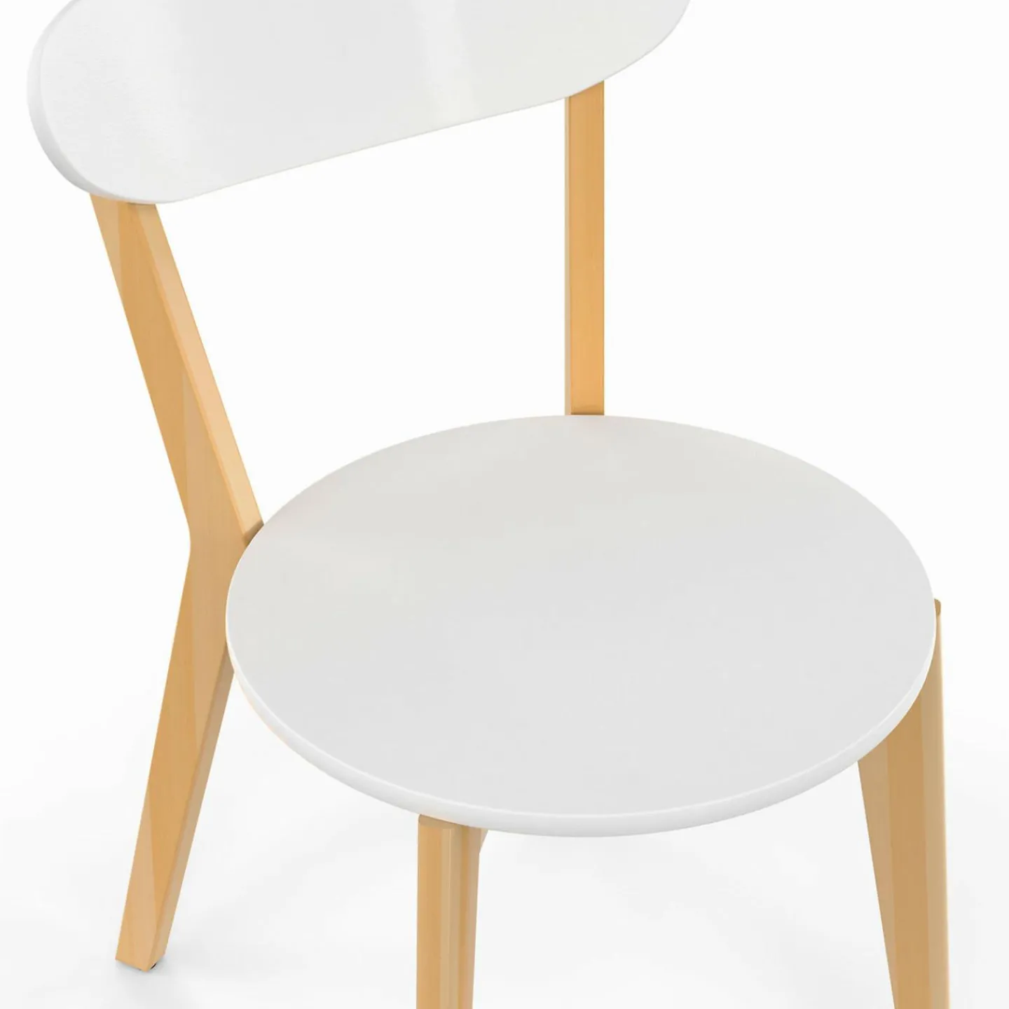 Chaises scandinaves bicolores blanc et bois*IDMarket New