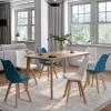 Chaises scandinaves bleu canard et blanc*IDMarket Sale
