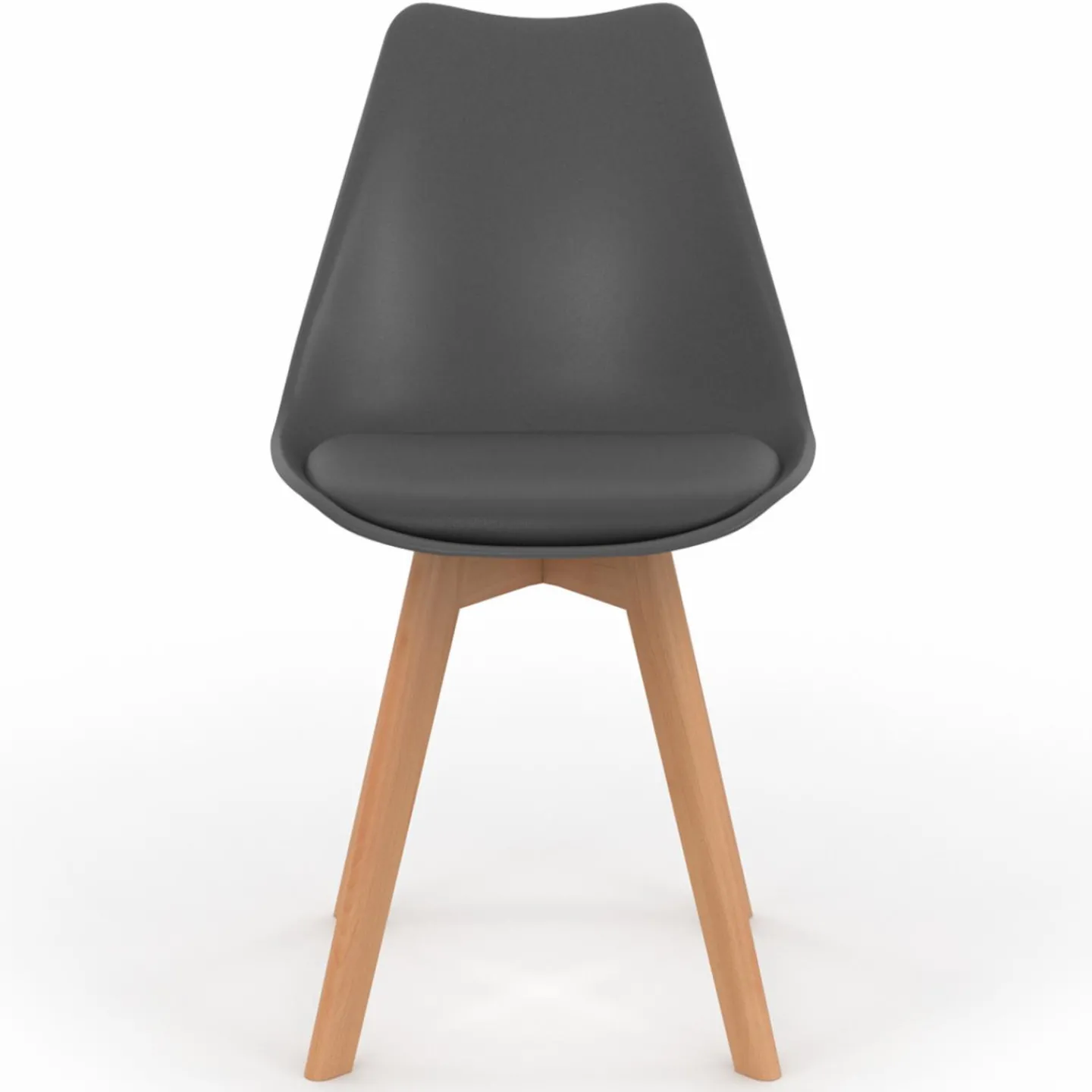 Chaises scandinaves grises avec coussin*IDMarket Outlet