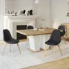 Chaises scandinaves grises pieds en bois*IDMarket New