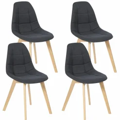 Chaises scandinaves grises pieds en bois*IDMarket New