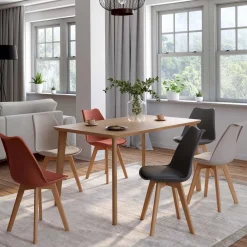 Chaises scandinaves mix color terracotta, gris, beige*IDMarket Online