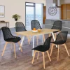Chaises scandinaves noires x6 avec dossier ajouré*IDMarket Hot