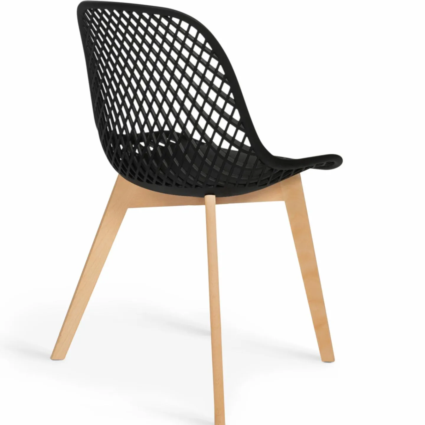 Chaises scandinaves noires x6 avec dossier ajouré*IDMarket Hot