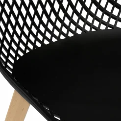 Chaises scandinaves noires x6 avec dossier ajouré*IDMarket Hot