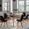 Chaises scandinaves noires avec coussin*IDMarket Sale