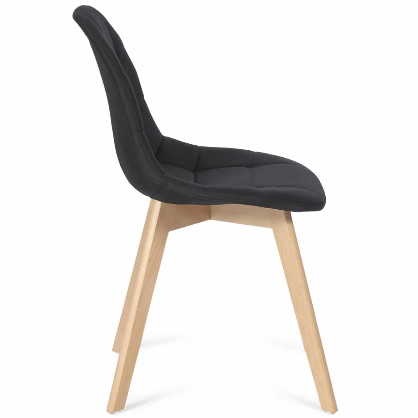 Chaises scandinaves noires pieds en bois*IDMarket