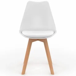 Chaises scandinaves rose pastel, gris, blanc avec coussin*IDMarket Hot