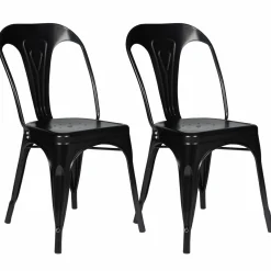 Chaises style industriel noir mat*IDMarket Hot
