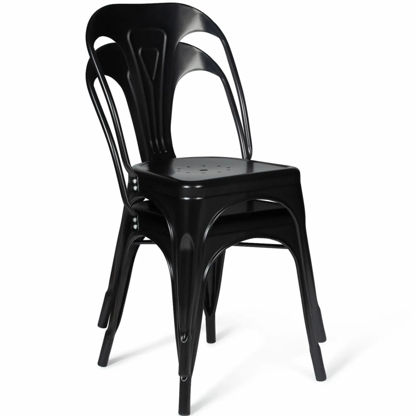 Chaises style industriel noir mat*IDMarket Hot