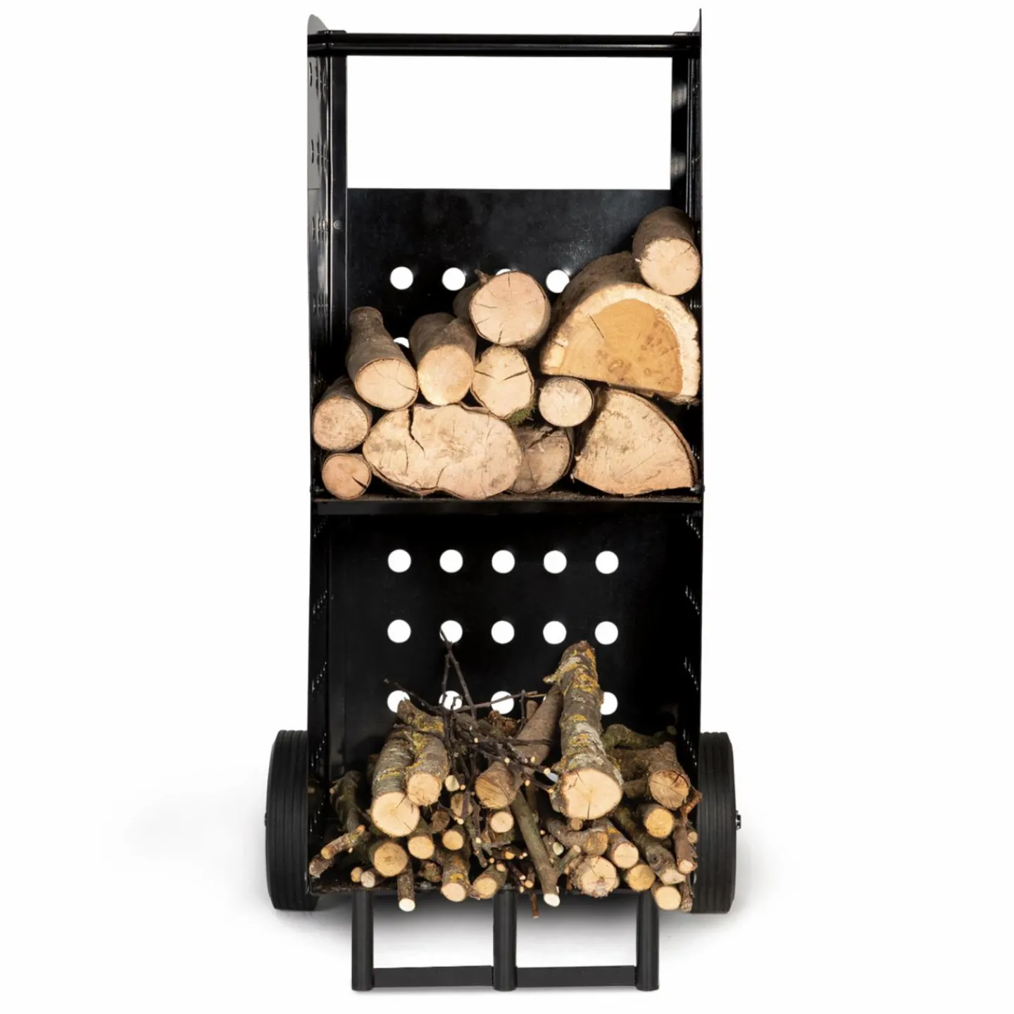 Chariot porte bûches vertical noir*IDMarket Sale
