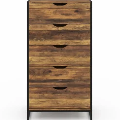 Chiffonnier design industriel 5 tiroirs*IDMarket Best
